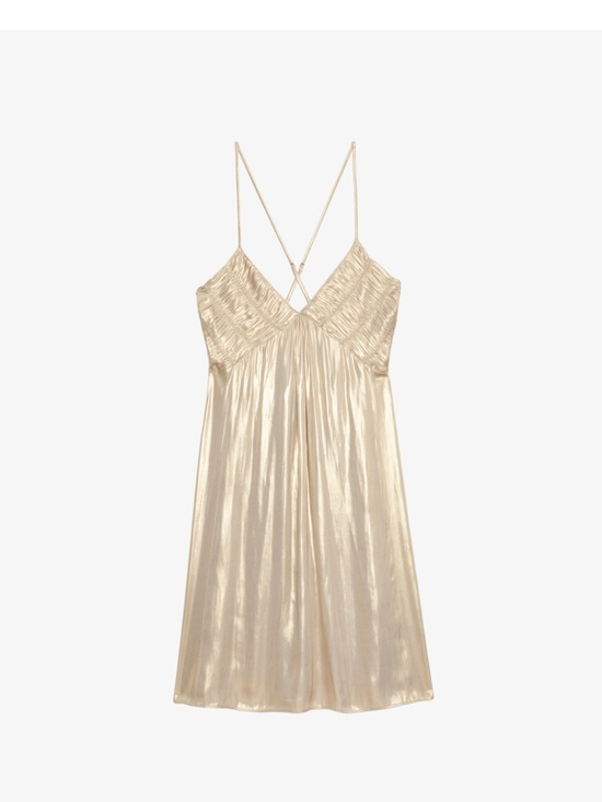 Zadig & Voltaire Dresses & Skirts - NWT - Metallic Champagne Slip Dress with Delicate Straps